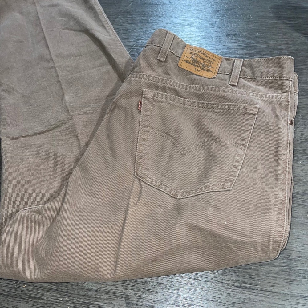 1997 Levi's Mens 48x30 Brown 540 Relaxed Fit Cotton Pants USA Made Vintage Y2K